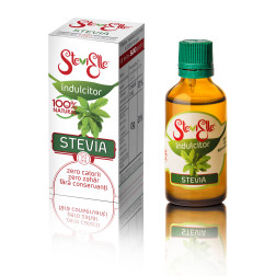 Indulcitor natural cu Stevia simplu, mare 50ml, zero zahar, zero calorii