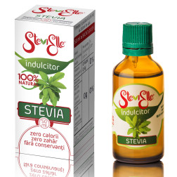Indulcitor natural cu Stevia simplu, mare 50ml, zero zahar, zero calorii